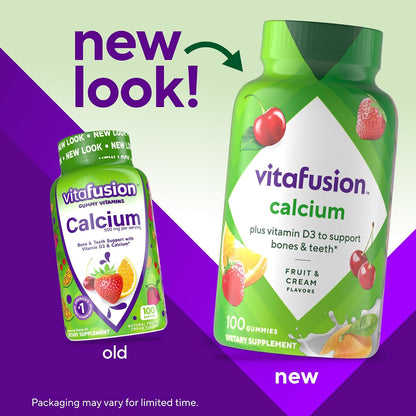 Vitafusion Calcium Gummies 500 mg Per 2 Gummies with Vitamin D3