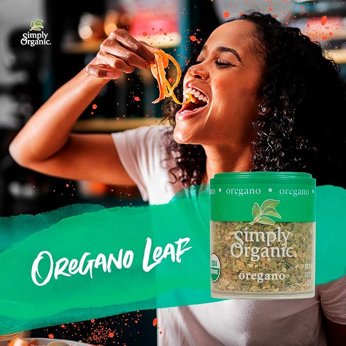 Simply Organic Oregano Leaf, Cut and Sifted, Certified Organic, Kosher, Mini Spices | 0.07 Ounce (Pack of 6)
