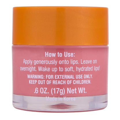 Tree Hut Strawberry Overnight Lip Mask, Hydrating & Moisturizing Lip Treatment with Shea Butter, Vitamin E, Nourishing Lip Care for Soft, Smooth Lips, Overnight Lip Repair Balm, 0.6 oz
