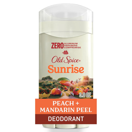 Old Spice Aluminum Free Deodorant for Men, 24/7 Lasting Freshness & Long Lasting Scent, 24/7 Sweat & Odor Protection, Sunrise with Peach + Mandarin Peel Scent, 3.0 oz