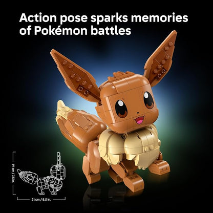 LEGO Pokémon Eevee - Collectible Building Set for Adults, Ages 18+ - Posable Pokémon Figure for Display - Desk, Bookshelf or Home Office Decor - Gift for Men & Women - 72151