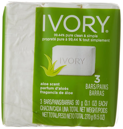 Simply Ivory Aloe Bath Bar by Ivory, 3 Count (Pack of 3)