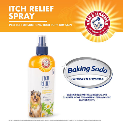 Arm & Hammer Dog Itch Relief Spray, Chamomile & Peppermint, 8 Fl Oz, 2-Pack