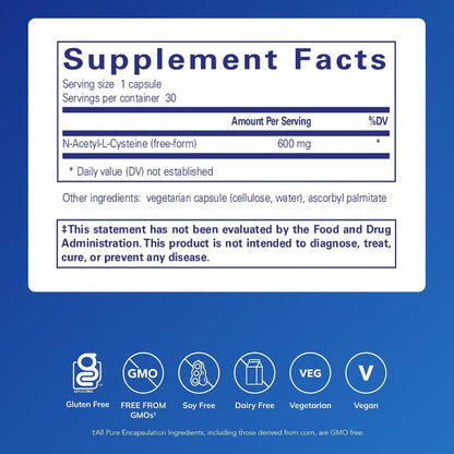 Pure Encapsulations NAC 600 mg, 30 Capsules