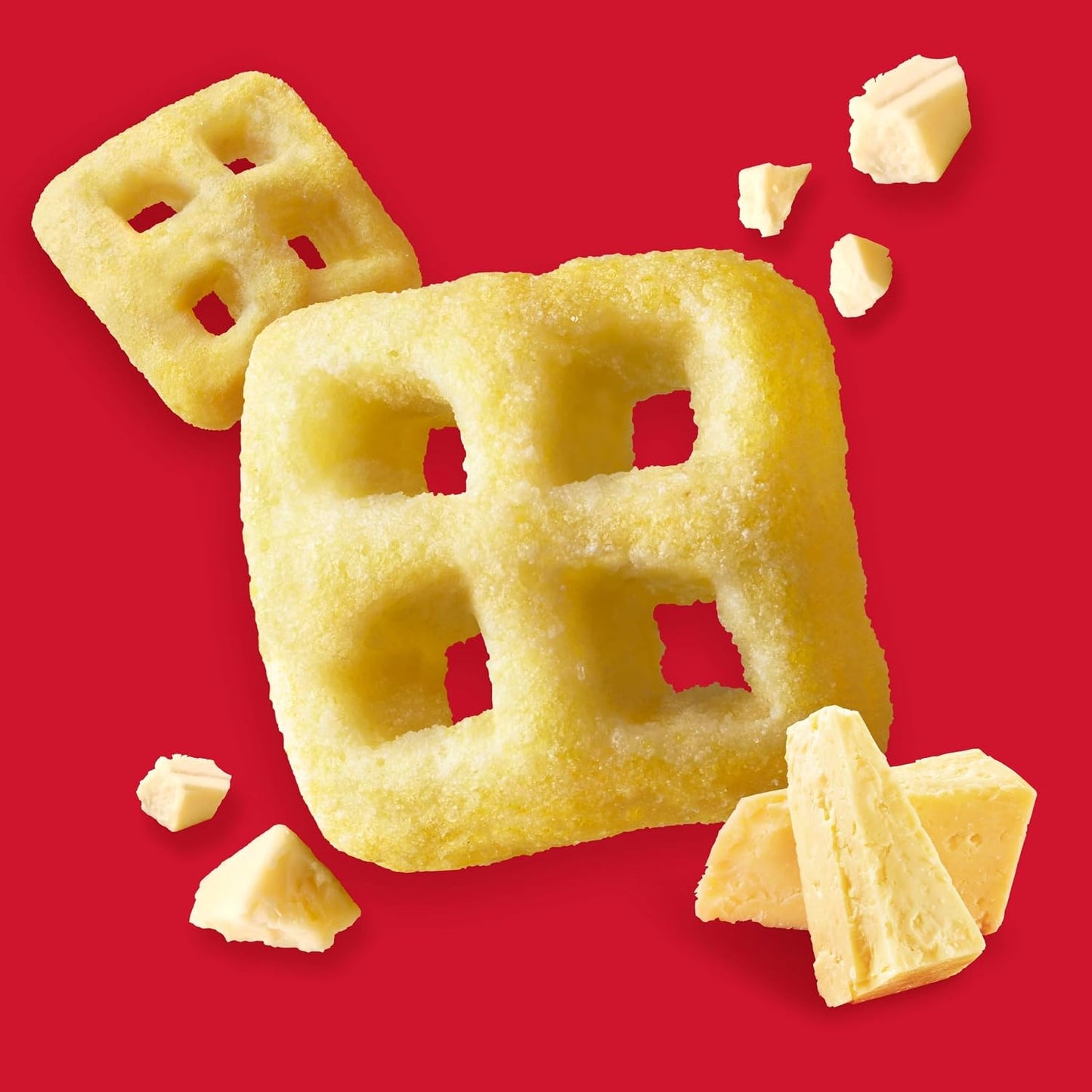 Cheez-It Crunch Cheesy Baked Snacks, Lunch Snacks, Sharp White Cheddar (6 Bags)