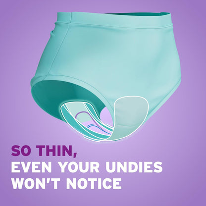 Poise Ultra Thin Incontinence & Postpartum Pads with Wings for Bladder Leaks, 4 Drop Moderate Absorbency, Regular Length, Packaging May Vary, 90 Count (Pack of 2)