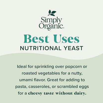Simply Organic Yeast, Nutritional, Organic, 1.32 Ounce