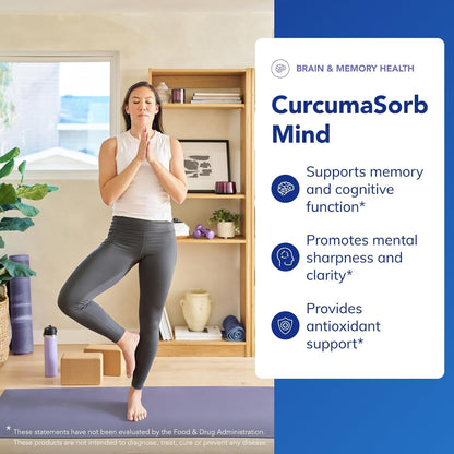 Pure Encapsulations CurcumaSorb Mind, 60 Capsules