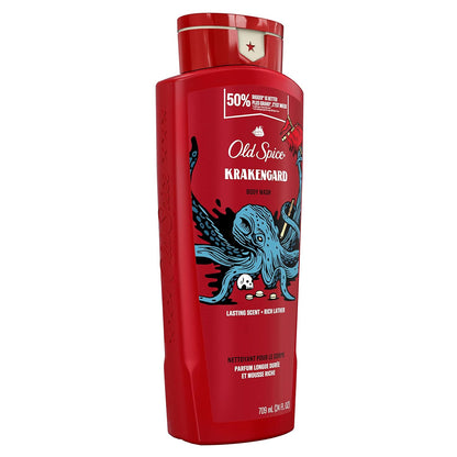 Old Spice Body Wash for Men, Krakengard, Long Lasting Lather, 709mL (24oz)