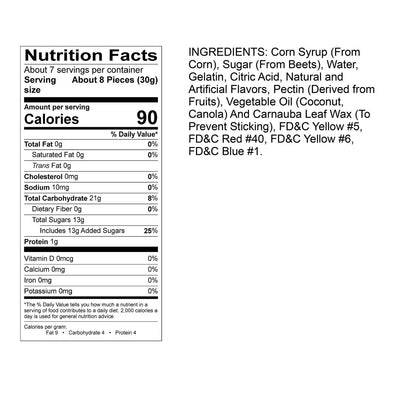 Albanese World’s Best 12 Flavor Gummi Bears, 7.5oz Regular Size, Gluten Free