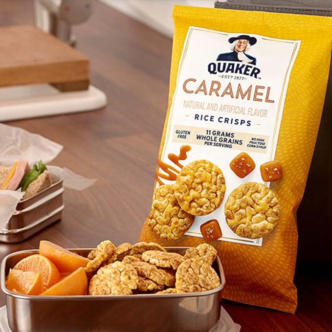 Quaker Rice Crisps, Caramel Corn, 7.04 oz Bag