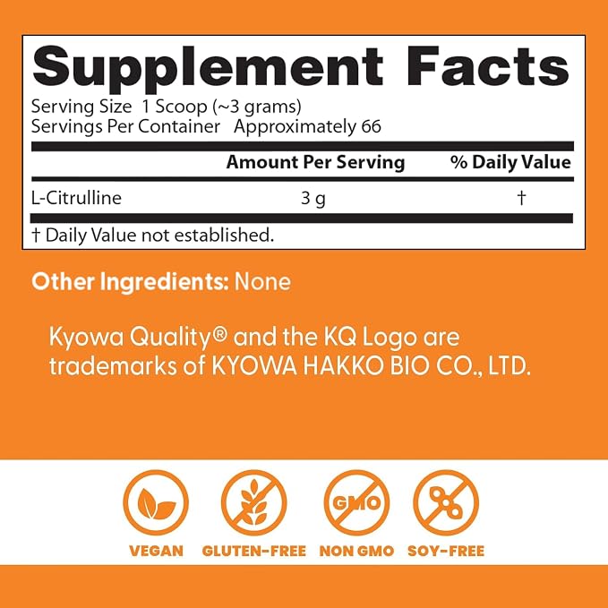 Doctors Best L-Citrulline Powder, Nitric Oxide Metabolism Support, 7 oz