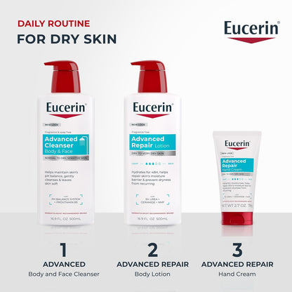 Eucerin Advanced Repair Body and Face Cleanser, 16.9 FL OZ