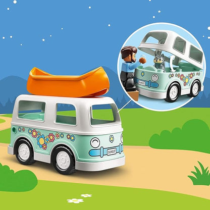 LEGO DUPLO Town Family Camping Van Adventure 10946 Building, Playing and Learning Camping Toy for Toddlers and Kids; New 2021 (30 Pieces)