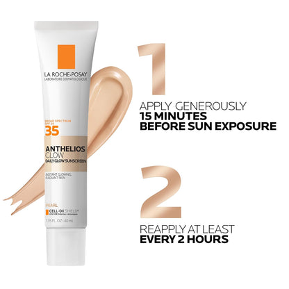La Roche-Posay Anthleios Glow Hydrating Face Sunscreen SPF 35, in 2 Shades