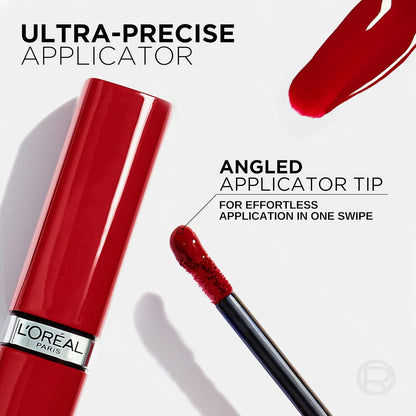 L'Oreal Paris Infallible Lacque Resistance Liquid Lipstick, 16HR Long Lasting Lip Makeup with Lacquer-Like Shine and Zero Transfer, 600, Le Nu Rose