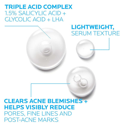 La Roche-Posay Effaclar Salicylic Acid Acne Serum Treatment Pore Minimizer
