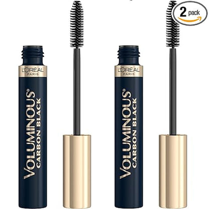 L’Oreal Paris Original Voluminous Mascara, Building Mascara Volume and Length Formula, Washable, Carbon Black, 0.26 Fl Oz., 2 Count
