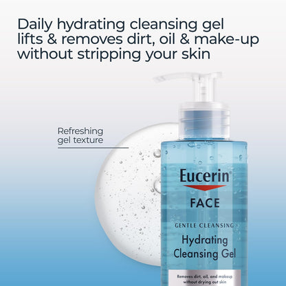 Eucerin Hydrating Gel Cleanser & Makeup Remover, Sensitive Skin, 13.5 Fl Oz