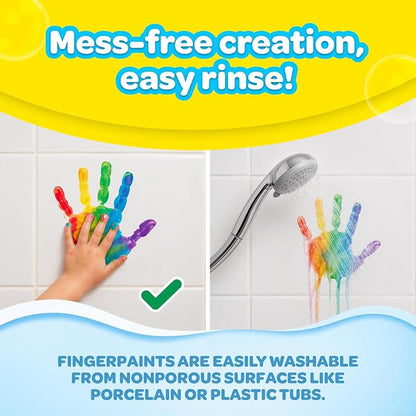 Crayola Bathtub Fingerpaint Deluxe Value Pack 10-Piece Set for Kids, 3 OZ Tubes of Washable Soap Paint, Non-Toxic, Stain Free Bath Toys for Kids