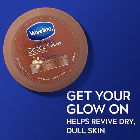 Vaseline Cocoa Glow 12-Pack – Intensive Care Body Cream, Moisturizer, 2.53 Oz Ea