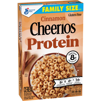 Cheerios Protein Cereal, Cinnamon, 8g Protein, Family Size, 15 oz