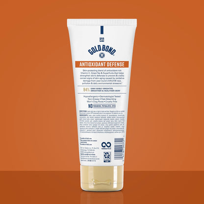 Gold Bond Age Renew Antioxidant Defense Body Lotion & Face Moisturizer | Face and body lotion for women & men, brightens, smooths & evens skin tone, with Vitamin C, Superfruits, Green Tea, 8 oz.