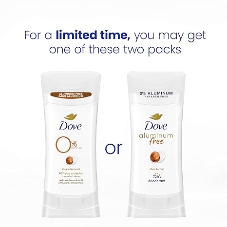 Dove 0% Aluminum Deodorant Stick Non irritating Deodorant for Underarm Care Shea Butter Kindest Aluminum Free Deodorant 2.6 oz