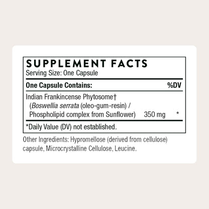 THORNE Boswellia Phytosome, 350 mg Indian Frankincense, 60 Capsules