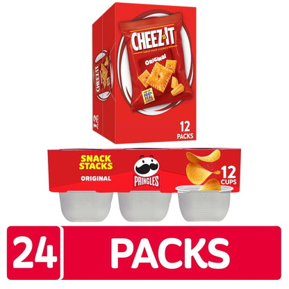 Cheez-It Variety Pack, Lunch Snacks, Kids Snacks, Original Flavors (24 Packs)