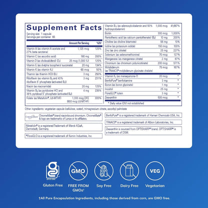 Pure Encapsulations PureGenomics Multivitamin, 60 Capsules