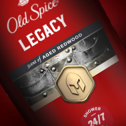 Old Spice Body Wash for Men, 24/7 Shower Fresh & Clean with Daily Use, Lasting Signature Scent, Refreshing Lather, Moisturizing Formula, Legacy with Coconut, Pine & Cedar Scent, 24 oz
