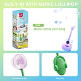Amos Lollipops Candy Music Lollipop, Natural Grape Flavor Fat-Free Audio Lollipops
