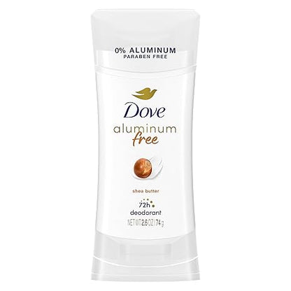 Dove 0% Aluminum Deodorant Stick Non irritating Deodorant for Underarm Care Shea Butter Kindest Aluminum Free Deodorant 2.6 oz