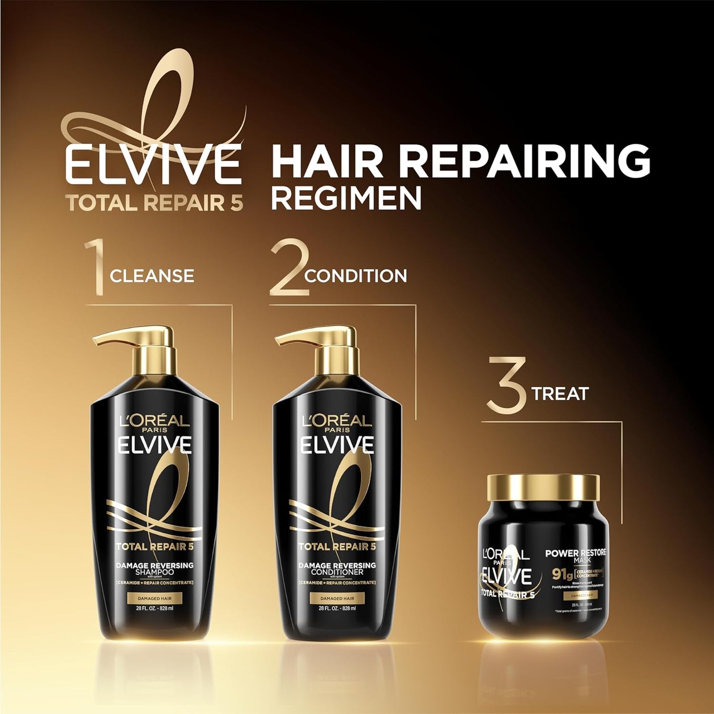 L'Oreal Paris Elvive TR5 Power Restore Multi Use Treatment (Packaging May Vary),(Pack of 6)