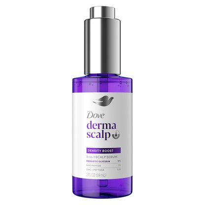 Dove Derma Scalp Density Boost 3-in-1 Scalp Serum 1 ct With Prebiotic Glycerin, Zinc + Peptides, and Niacinamide For Breakage And Hair Thinning 2 oz