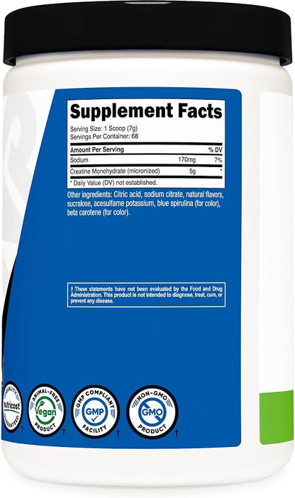 Nutricost Creatine Monohydrate Powder (Green Behemoth) 500 Gram
