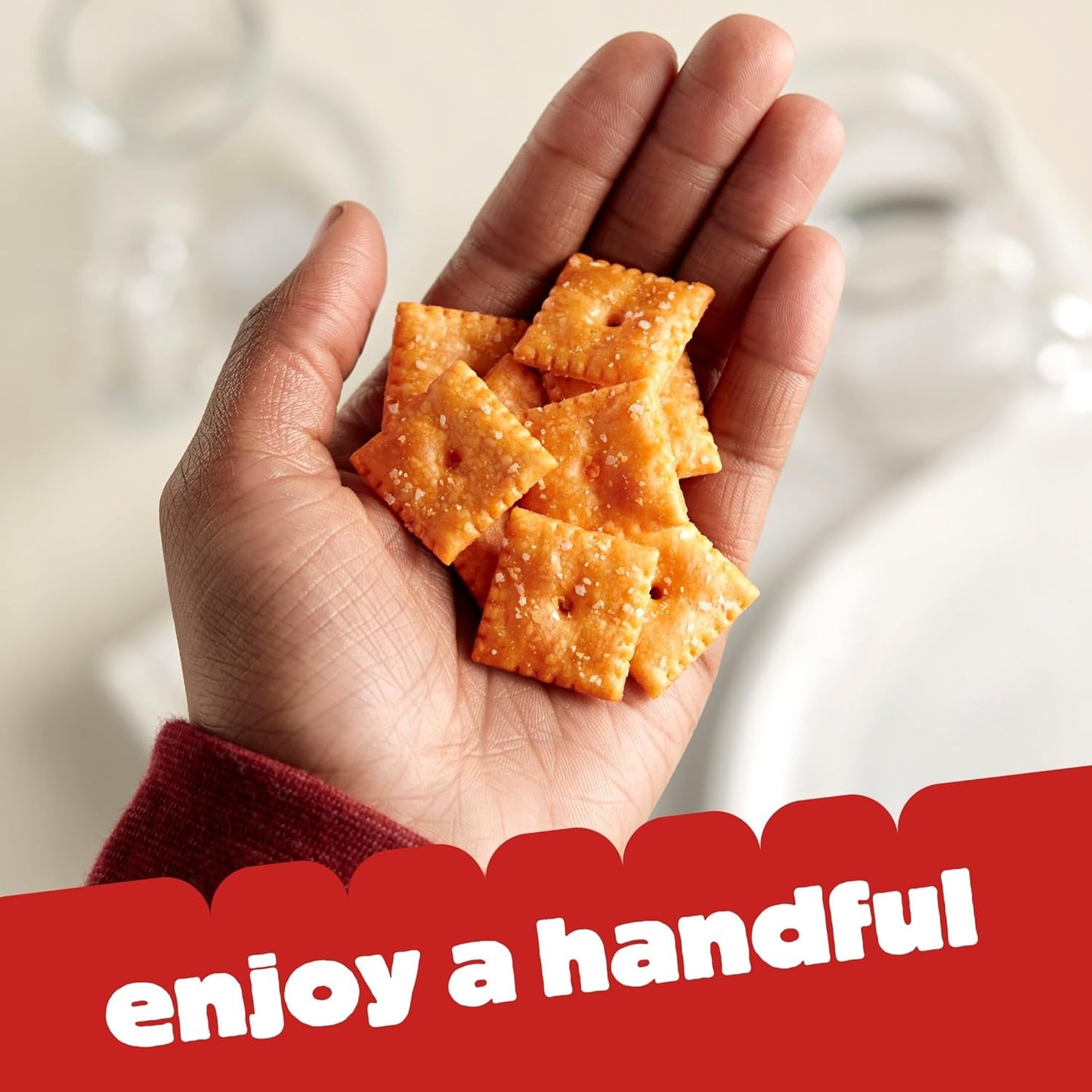 Cheez-It Cheese Crackers,Baked Snack Crackers,Lunch Snacks,Original,(Pack of 80)