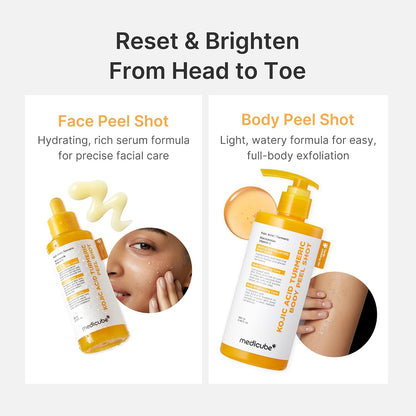 medicube Body Peel Shot with Kojic Acid and Turmeric 9.46 fl.oz (Pack of 2)