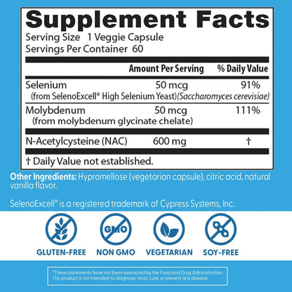 Doctor's Best NAC Detox Regulators Supplement for Men & Women, 60 Veg Caps