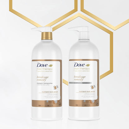 Dove Hair Therapy Shampoo Breakage Remedy for Damaged Hair Hair Shampoo with Nutrient-Lock Serum 33.8 oz