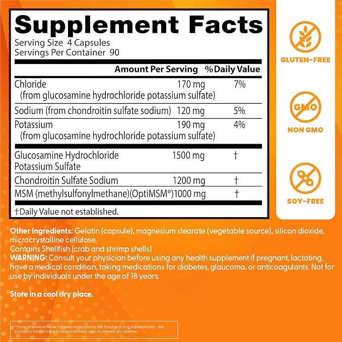 Doctor's BEST Glucosamine Chondroitin MSM, Non GMO, 360 Capsules