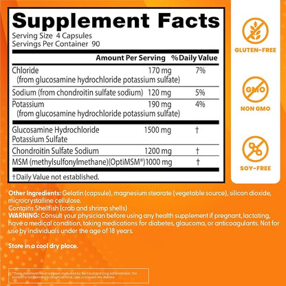Doctor's BEST Glucosamine Chondroitin MSM, Non GMO, 360 Capsules