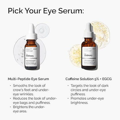The Ordinary Multi-Peptide Eye Serum, Anti-Aging Formula for Crow’s Feet, Dark Circles & Puffiness