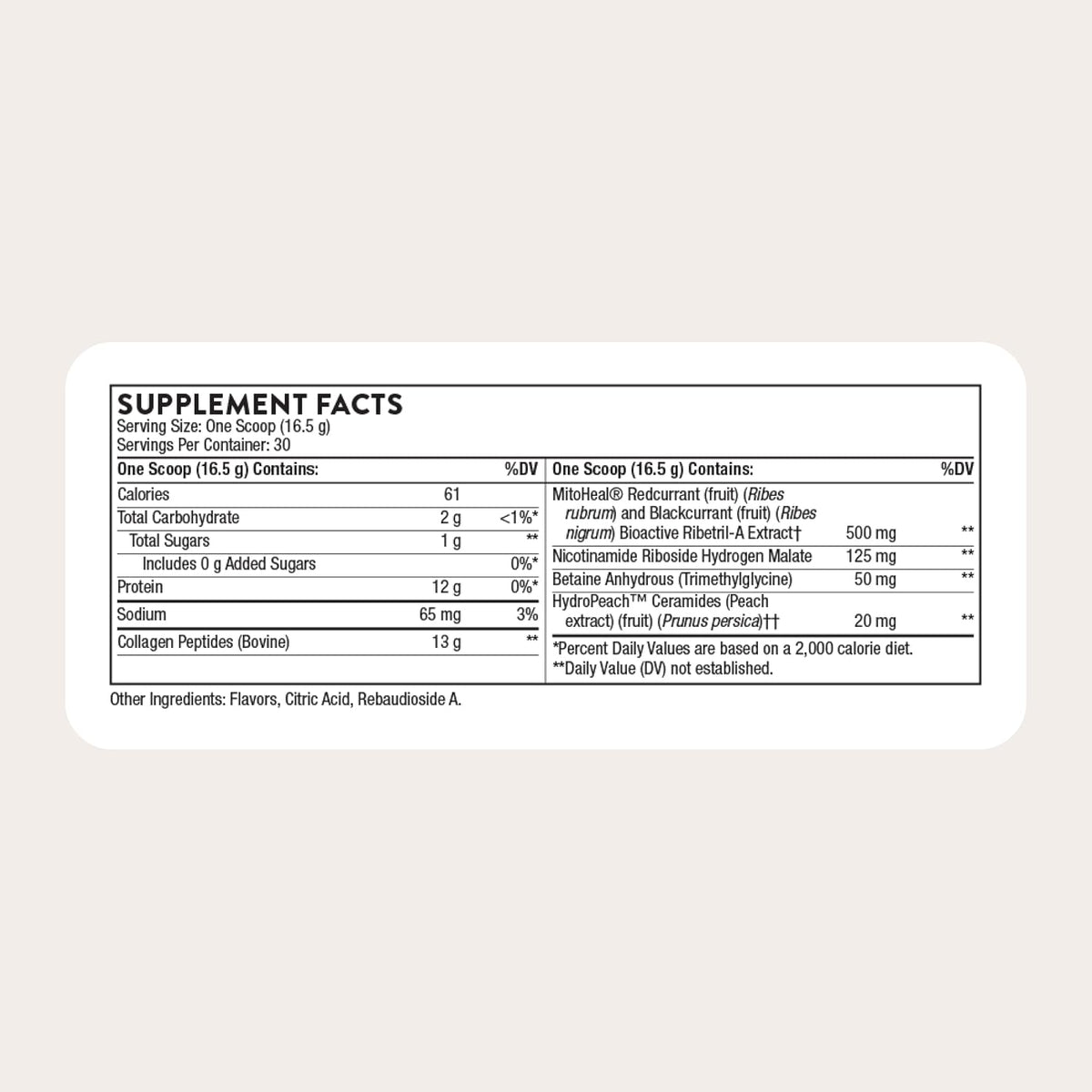 THORNE Collagen Plus, Collagen Peptides with NR & Ceramides, 30 Servings