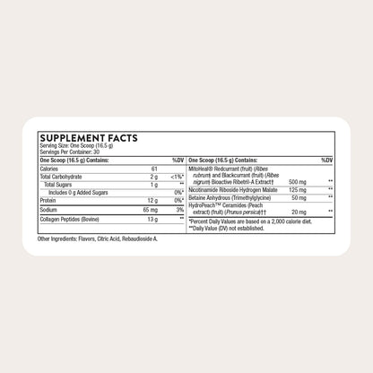 THORNE Collagen Plus, Collagen Peptides with NR & Ceramides, 30 Servings