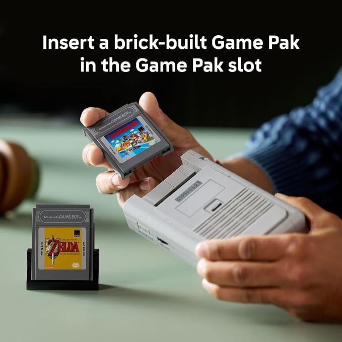 LEGO Super Mario Game Boy - Retro Building Sets for Adults, Ages 18+ - Gifts for Birthdays - Collectible Model with Game Paks and Display Stand - 72046