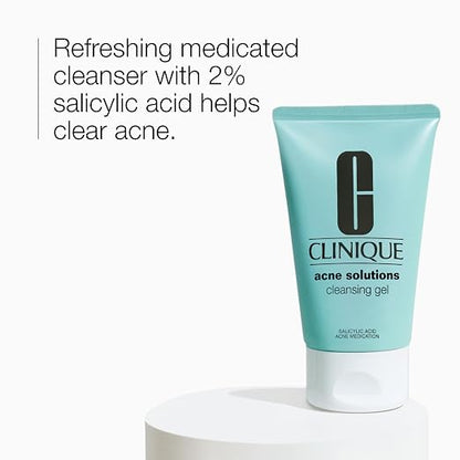 Clinique Acne Solutions Oil Control Cleansing Gel with 2% Salicylic Acid For Acne-Prone Skin, 4.2 Fl Oz