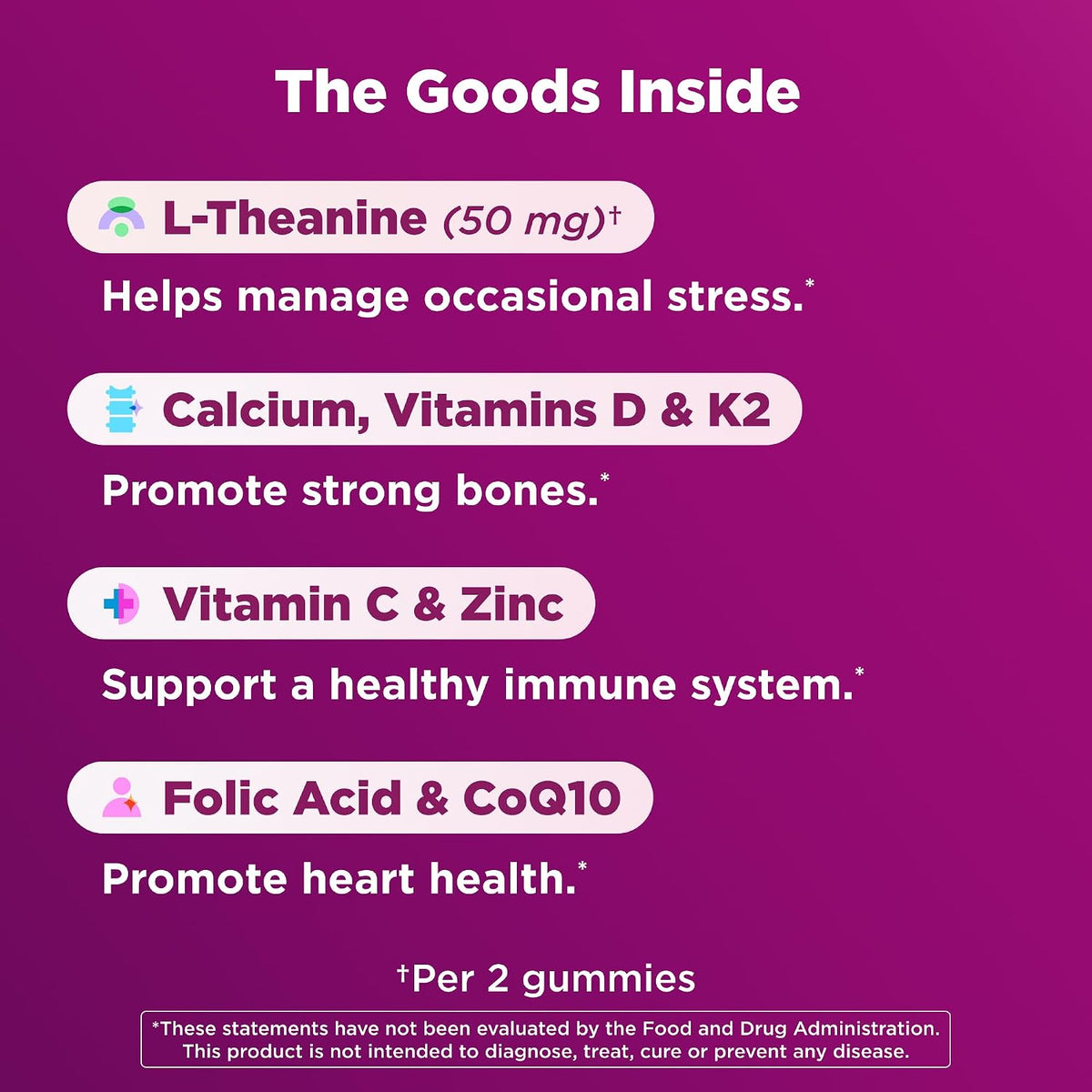 OLLY Women's 40+ Multi Gummies, K2, CoQ10, Peach Berry - 120 Count