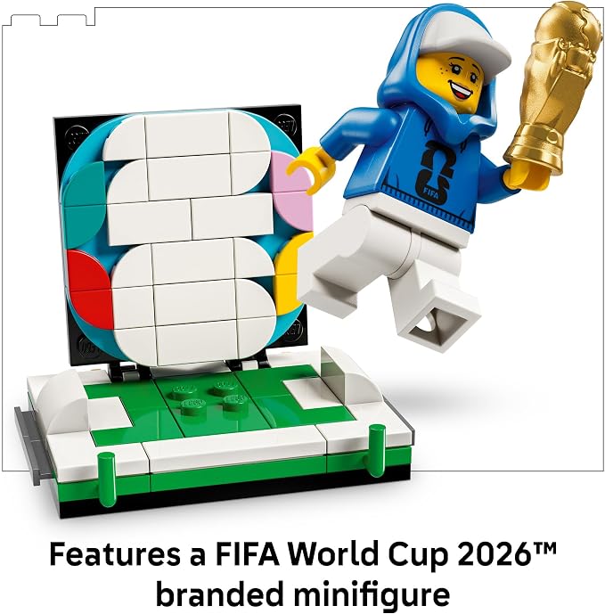LEGO Editions FIFA World Cup Official Trophy Building Set - Kit for Display in Bedroom, Home Office, Book Shelf - Soccer Fans Collectible - W/World Cup 2026 Minifigure - Gift for Birthdays - 43020